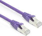 ACT Purple 0.25 meter SFTP CAT6A patch cable snagless with RJ45 connectors (FB2352)