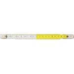 KS TOOLS Holz-Gliedermaßstab, weiß/gelb, 2m (300.0063)