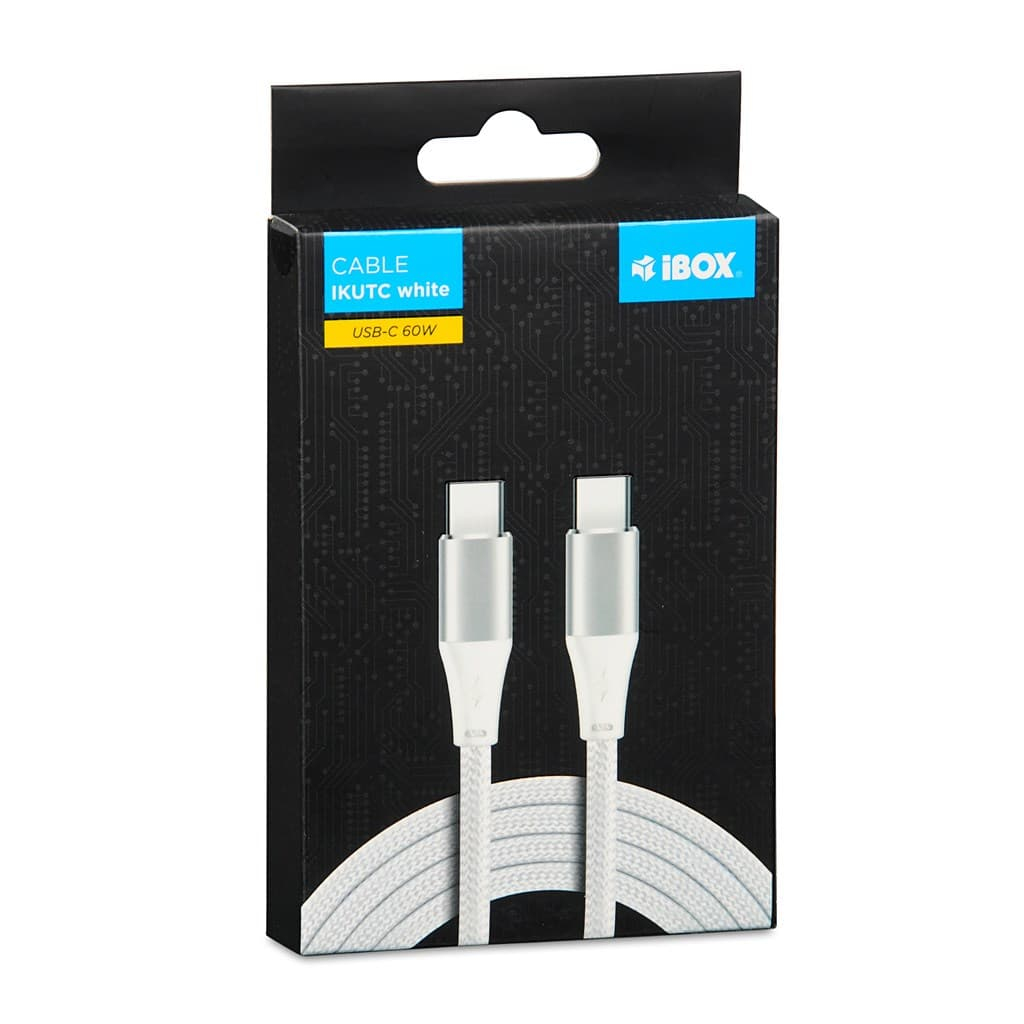 iBOX IKUTC USB-C Kabel 60W 2 m Weiß