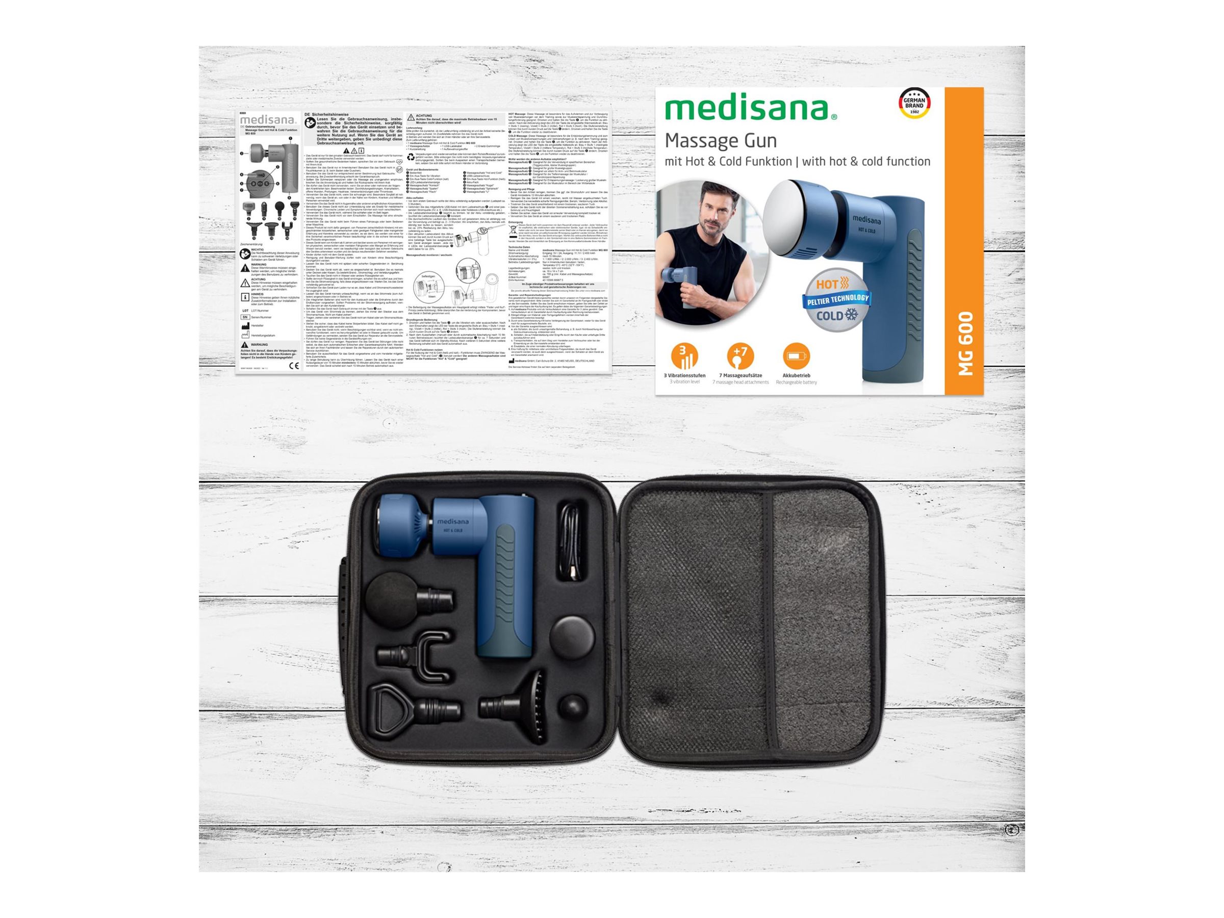 Medisana MG 600 Massagegerät Kabellos Stone Blue