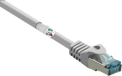 Renkforce RF-5047510 RJ45 Netzwerkkabel, Patchkabel CAT 6a S/FTP 0.25 m Grau mit Rastnasenschutz, Flammwidrig 1 St. (RF-5047510)