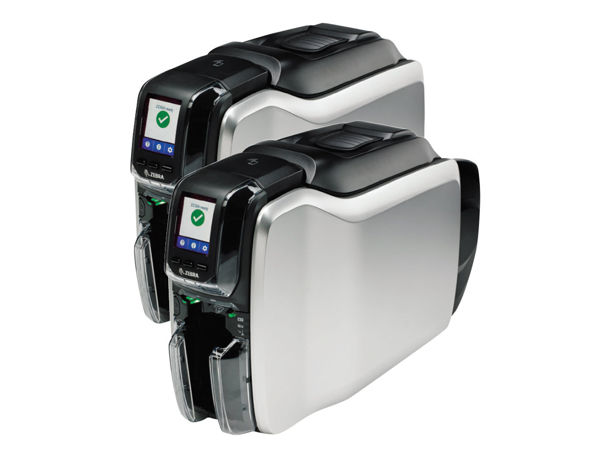 Zebra ZC300 Kartendrucker einseitig 300 dpi USB LAN Schwarz, Silber