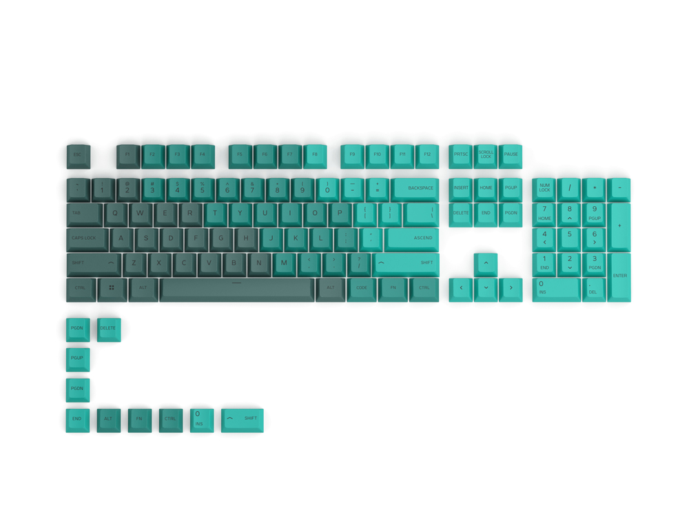 Glorious GPBT Keycaps 115 PBT ISO ES-Layout Rain Forest