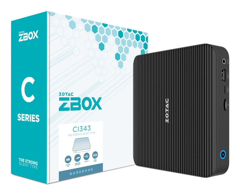ZOTAC ZBOX C Series CI343 Edge Barebone Mini-PC Schwarz