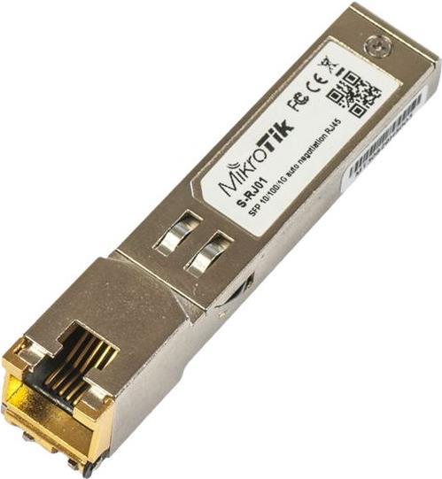 Mikrotik S-RJ01. Ethernet Schnittstellen Typ: Gigabit Ethernet, Ethernet LAN Datentransferraten: 10,100,1000 Mbit/s. Transmissionsentfernung (max): 0,1 km. Datenübertragungsrate: 1,25 Gbit/s. Zertifizierung: RoHS (10122)