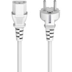 Hama 00223291 Netzkabel für Kaltgeräte, 3-polig mit Schutzkontaktstecker, 5 m, weiß (00223291)