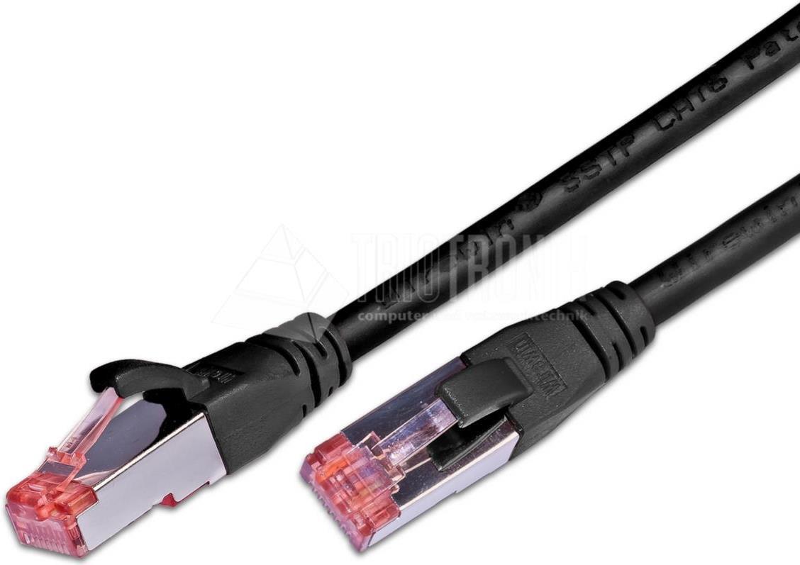 Wirewin KAT6 Patchkabel, S/FTP, LSOH, Lifetime Warranty, schwarz RJ45 Patchkabel (PKW-PIMF-KAT6 7.0 SW)