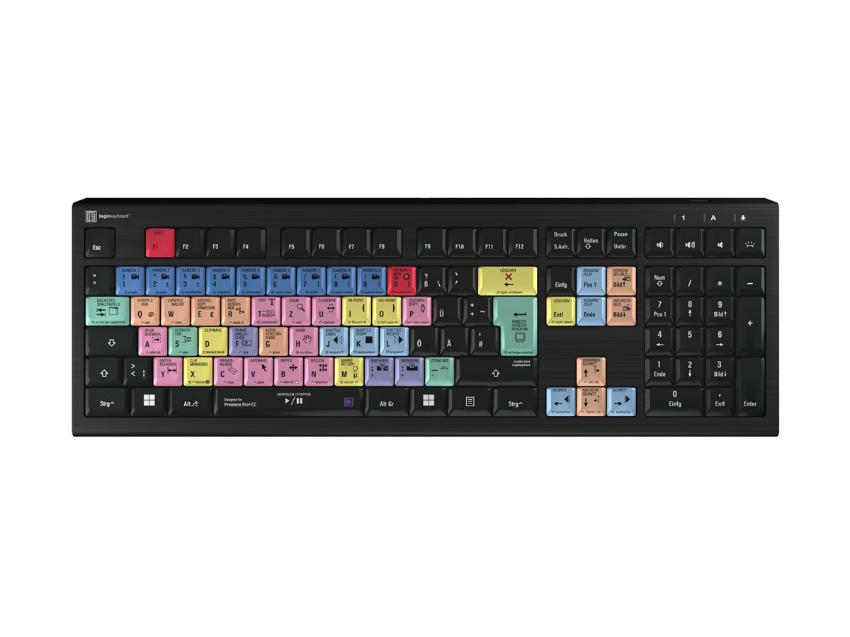 LogicKeyboard Adobe Premiere Pro CC ASTRA 2 Tastatur USB QWERTZ Deutsch Schwarz