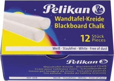 Pelikan Wandtafelkreide 755-12, weiß, rund Inhalt: 12 Stifte im Kartonetui (701359)