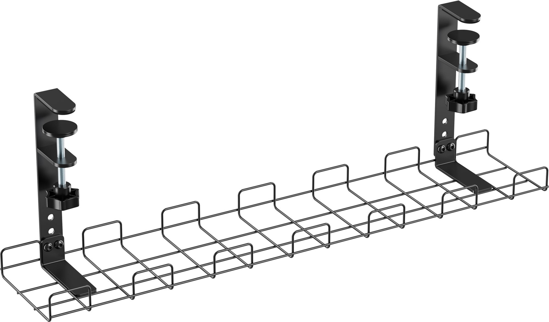 InLine Kabelführungs-Gitter 60cm für Tischmontage mit Schraubklemmen - schwarz (23190G)
