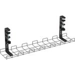 InLine Kabelführungs-Gitter 60cm für Tischmontage mit Schraubklemmen - schwarz (23190G)