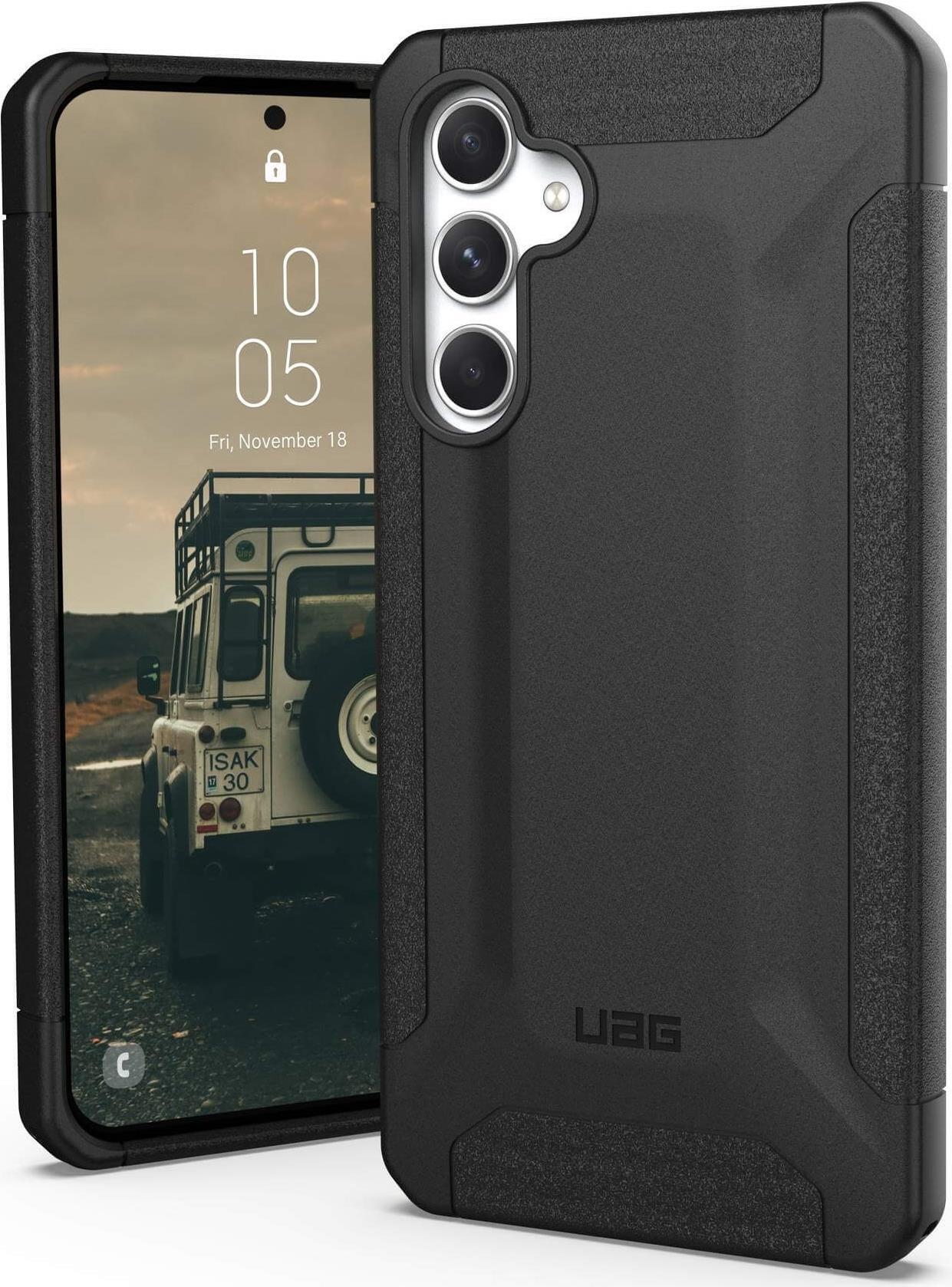 Urban Armor Gear 214173114040. Etui-Typ: Cover, Markenkompatibilität: Samsung, Kompatibilität: Galaxy A54 5G, Maximale Bildschirmgröße: 16,3 cm (6.4" ), Oberflächenfärbung: Monochromatisch, Produktfarbe: Schwarz (214173114040)