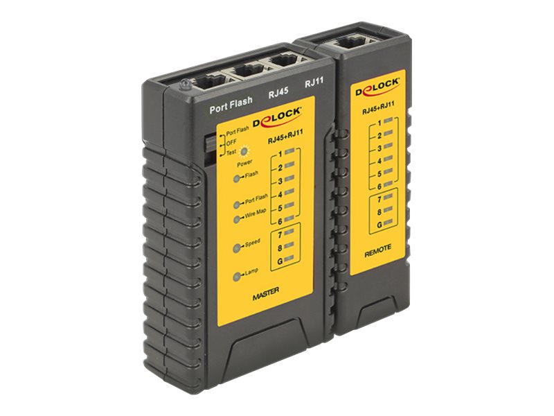 Delock Cable Tester + Portfinder Netzwerktester-Set Schwarz