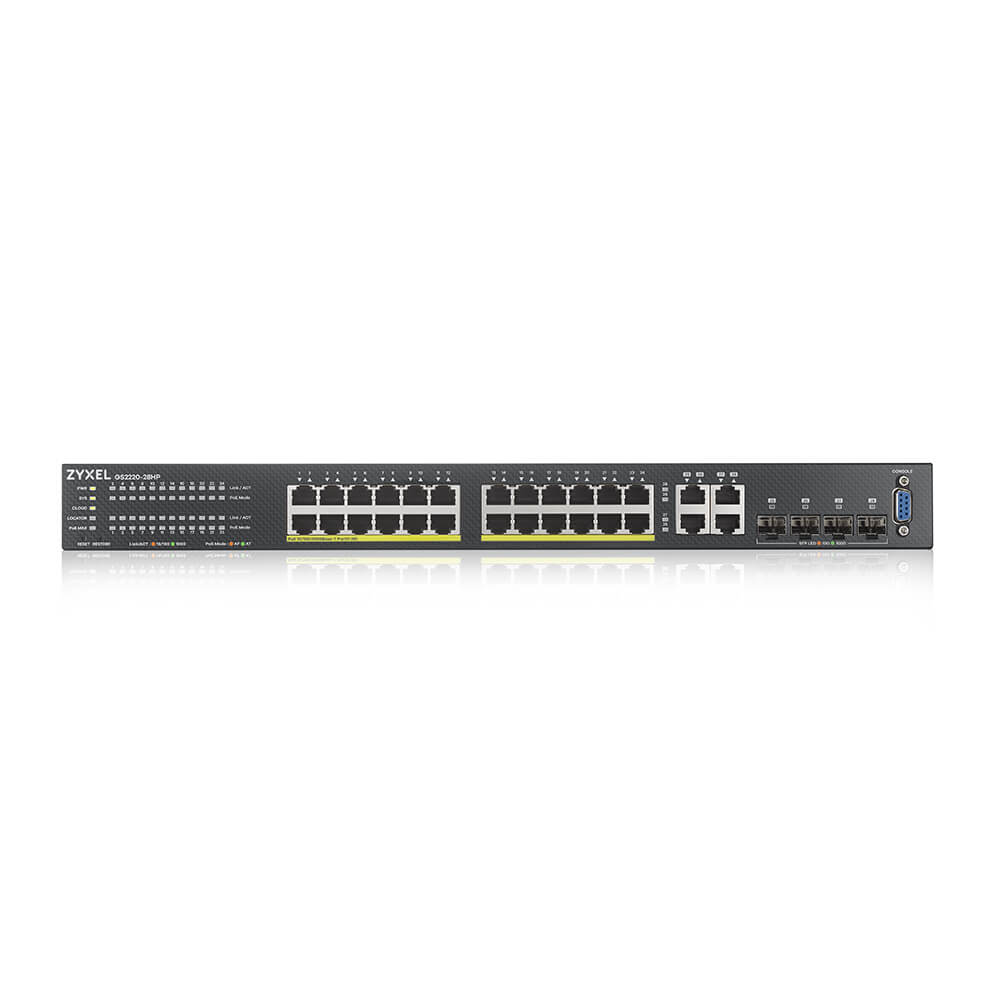 ZyXEL GS2220-28HP Managed Gigabit PoE+ Switch Schwarz