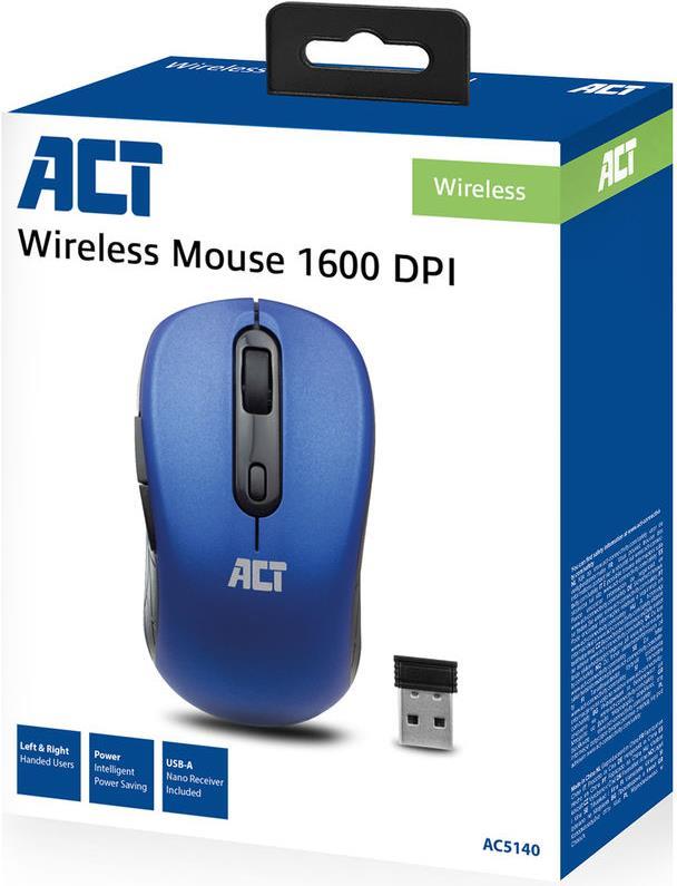 ACT AC5140 Maus Beidhändig RF Wireless Optisch 1600 DPI (AC5140)