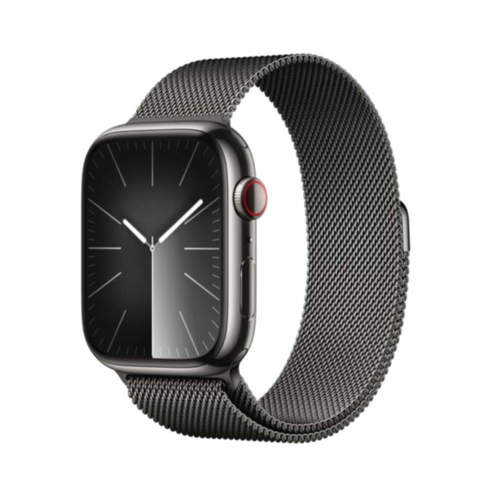 APPLE Watch Series 9 GPS + Cellular 45mm Graphite Stainless Steel Case with Graphite Milanese Loop (MRMX3QF/A)