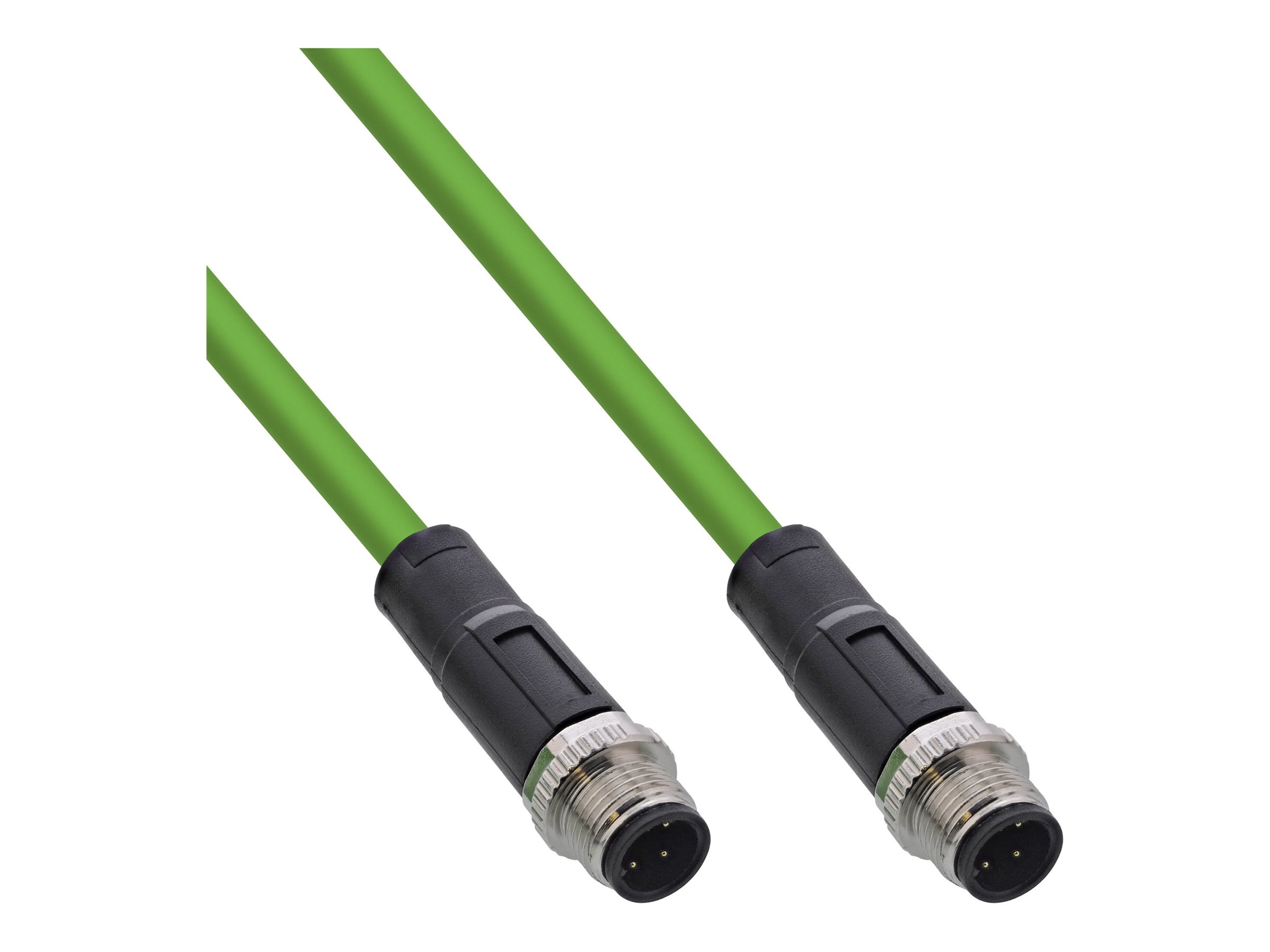 InLine Industrie Netzwerkkabel M12 4-Polig D-kodiert CAT 5e SF/UTP PUR 20 m Grün
