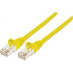 Intellinet Network Patch Cable, Cat6A, 1m, Yellow, Copper, S/FTP, LSOH / LSZH, PVC, RJ45, Gold Plated Contacts, Snagless, Booted, Lifetime Warranty, Polybag (350471)