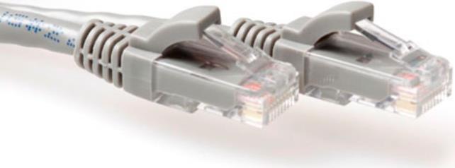 ADVANCED CABLE TECHNOLOGY Grey 0.25 meter LSZH U/UTP CAT6A patch cable with RJ45 connectors