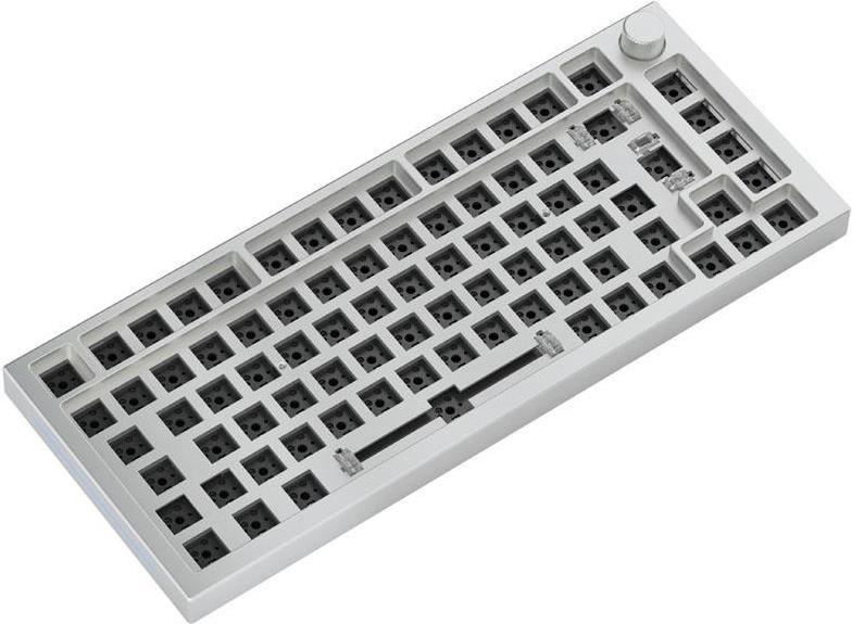 Glorious GMMK Pro White Ice 75% TKL Tastatur - Barebone, ISO-Layout, silber (GLO-GMMK-P75-RGB-ISO-W)