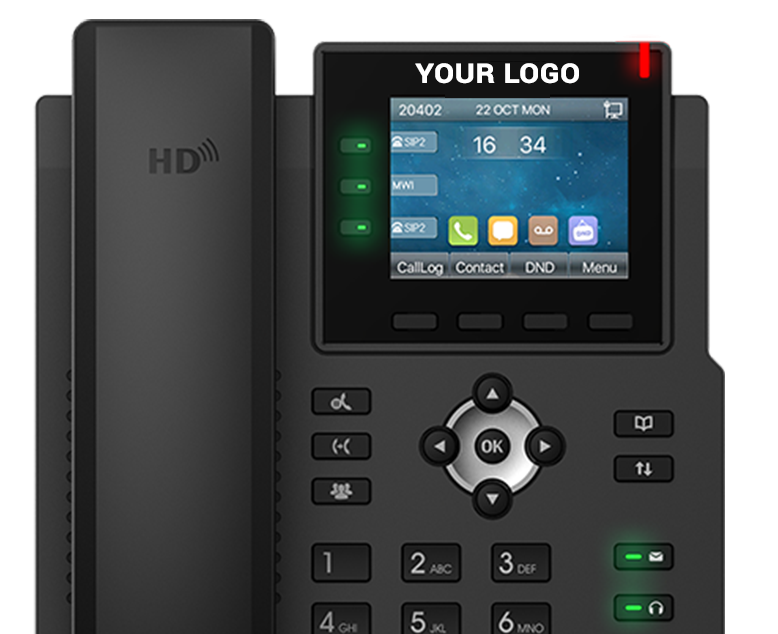Fanvil X3U VoIP-Telefon 2,8" LCD 6 Leitungen PoE Schwarz