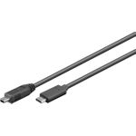Wentronic Goobay USB 2.0 Mini-Stecker (Typ B, 5-Pin) > USB-C Stecker Kabel, Schwarz, 0.5 m - USB 2.0 HighSpeed (67989)