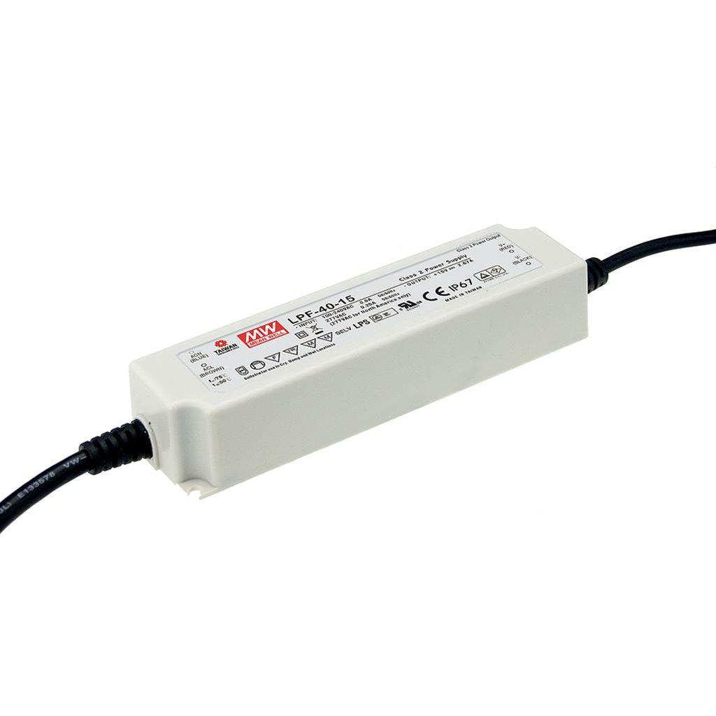 Mean Well LPF-40-24 LED-Treiber 24V 40W IP67 Weiß