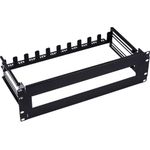 InLine 19" Schutzschalterleiste 3HE mit tiefenverstellbarer Hutschiene (19106A)
