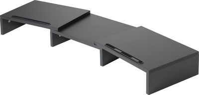 SpeaKa Professional SP-9472624 Monitor-Erhöhung für 2 Monitore bis 32", 20kg, Schwarz (SP-9472624)