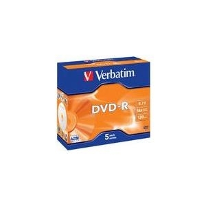 Verbatim 5 x DVD-R 4,7GB 16x (43519)
