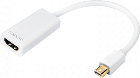 LogiLink Adapter, Mini DisplayPort Stecker- HDMI Kupplung unterstützt Mini DisplayPort 1.1a Eingang und HDMI 1.3b (CV0036A)