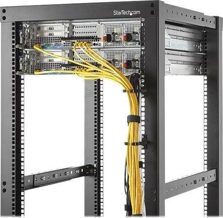 StarTech.com 1U Rack Kabelführung D-Ring Kabelmanagement 4,5 x 10 cm Schwarz