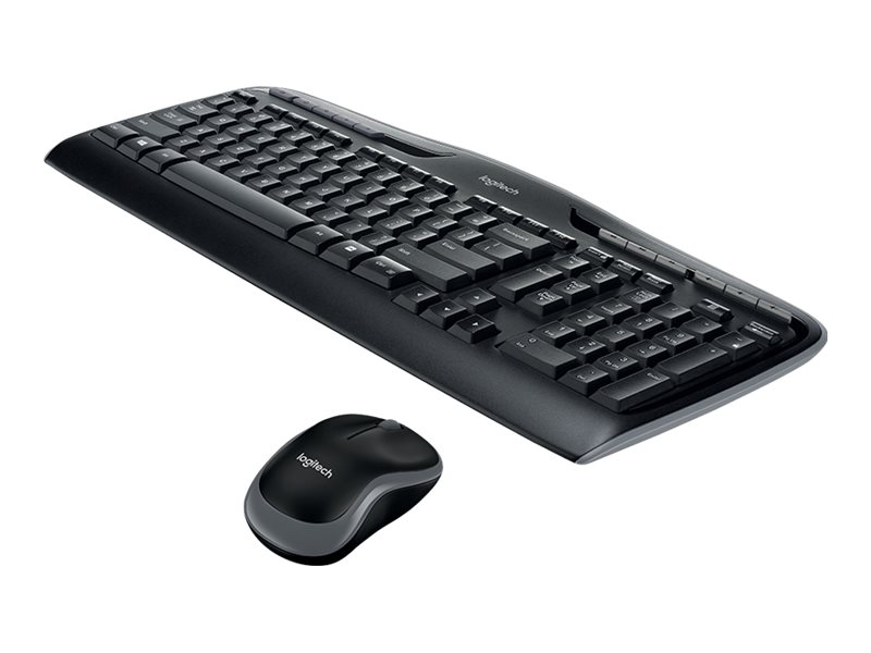 Logitech Wireless Combo MK330 Tastatur-und-Maus-Set Kabellos Deutsch Schwarz