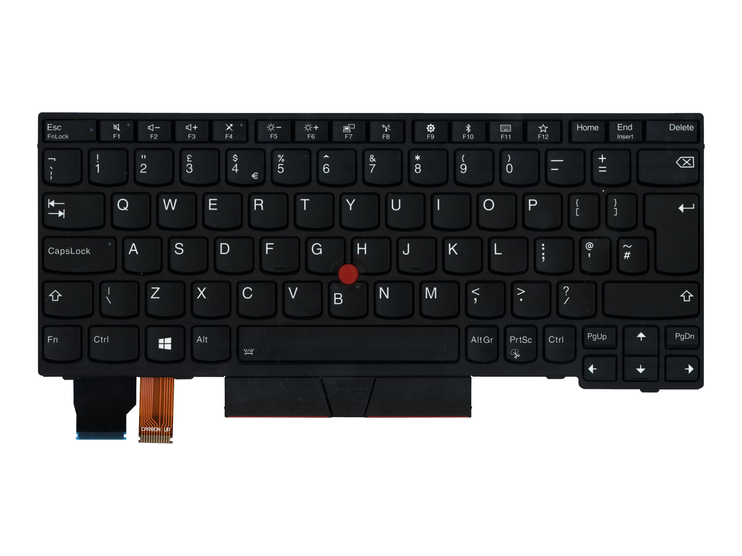 Lenovo 01YP148 Notebook-Ersatztastatur Trackpoint beleuchtet GB QWERTY Schwarz