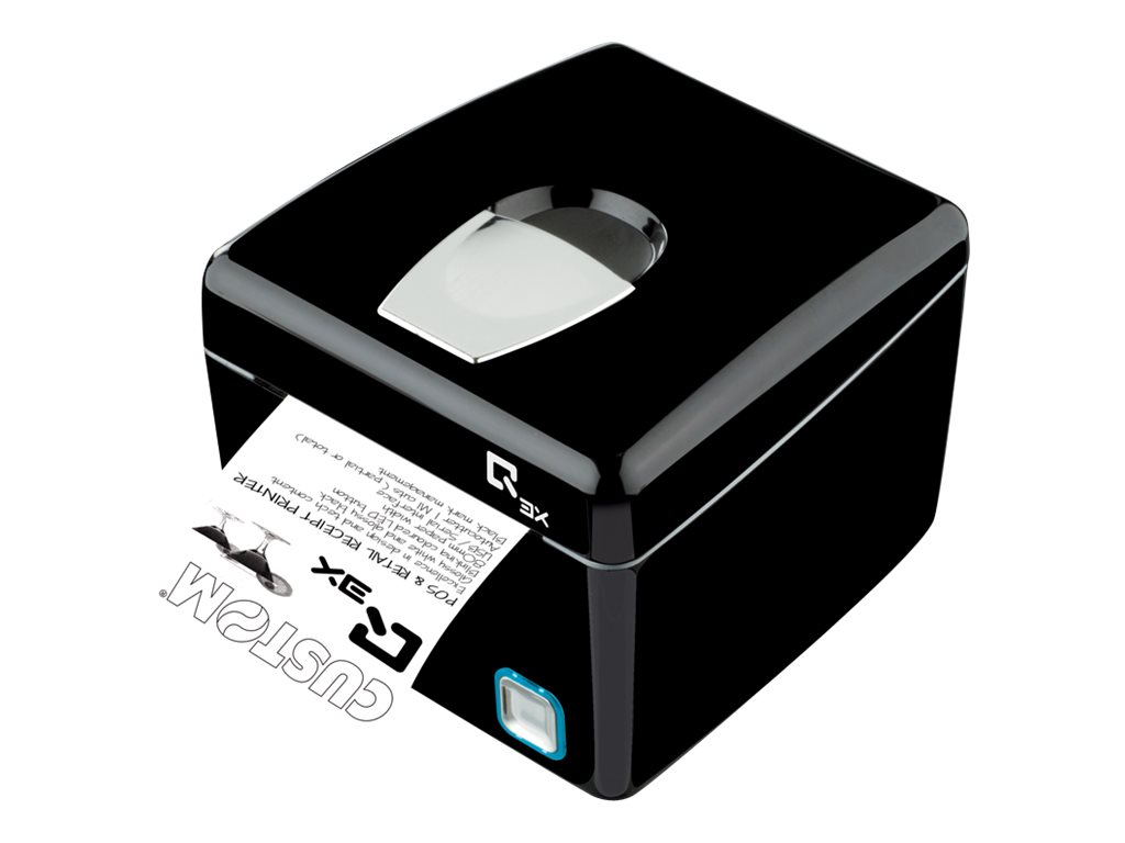 CUSTOM Q3X Belegdrucker Thermodirekt 203 dpi 80 mm mit Cutter USB RS-232 Schwarz