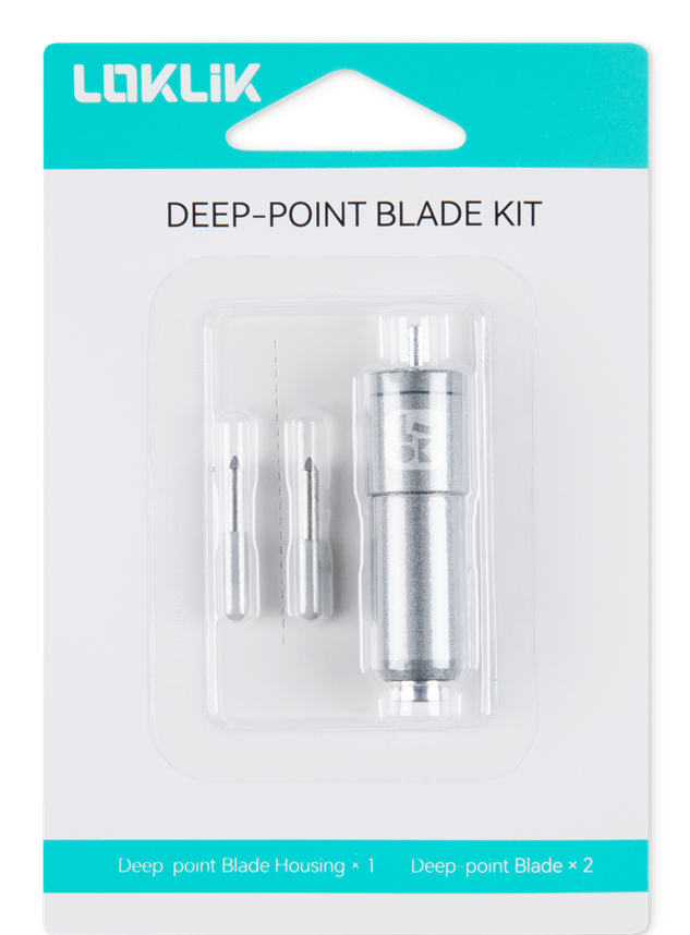 LOKLiK iCraft™ Tiefspitzklingen-Kit Zubehör-Set Grau, Edelstahl