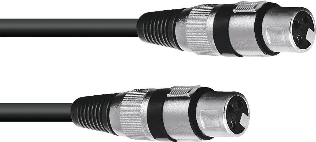 Omnitronic 3022075C XLR Adapterkabel [1x XLR-Buchse 3 polig - 1x XLR-Buchse 3 polig] 0.15 m Schwarz (3022075C)