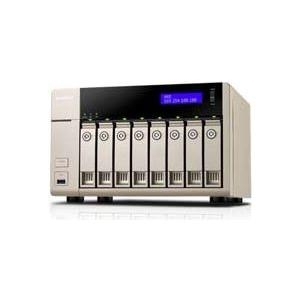 QNAP TVS-863-4G 8BAY 2.4GHZ QC 8-Bay NAS, 4GB DDR3L RAM (max 16GB), SATA 6Gb/s, 2 x GbE LAN, 10GbE Ready via optional PCI-E NIC, hardware encryption, hardware transcoding, Virtualization Station, QvPC with 4K display, HDMI out with XBMC, Surveillance Station, max 2 UX-800P/UX- (TVS-863-4G)