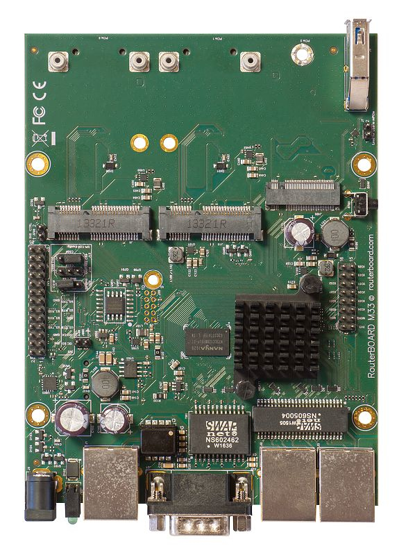 MikroTik RouterBOARD RBM33G 3 Ports Gigabit Ethernet Router Schwarz Grün Grau