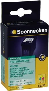 Soennecken Tintenpatrone 81142 wie HP C9352CE 22XL c/m/y (81142)