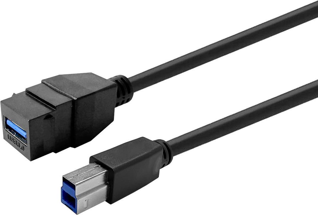 VivoLink Keystone Black USB3.0 A-Female to B-Male (PROKEYUSB3AFBM3B)
