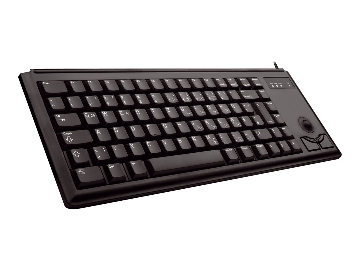 CHERRY Compact-Keyboard G84-4400 PS/2 83 Tasten Trackball Schwarz