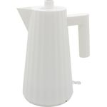 Alessi MDL06 W Plissé Elektrischer Wasserkocher weiß, EU-Stecker (MDL06 W)
