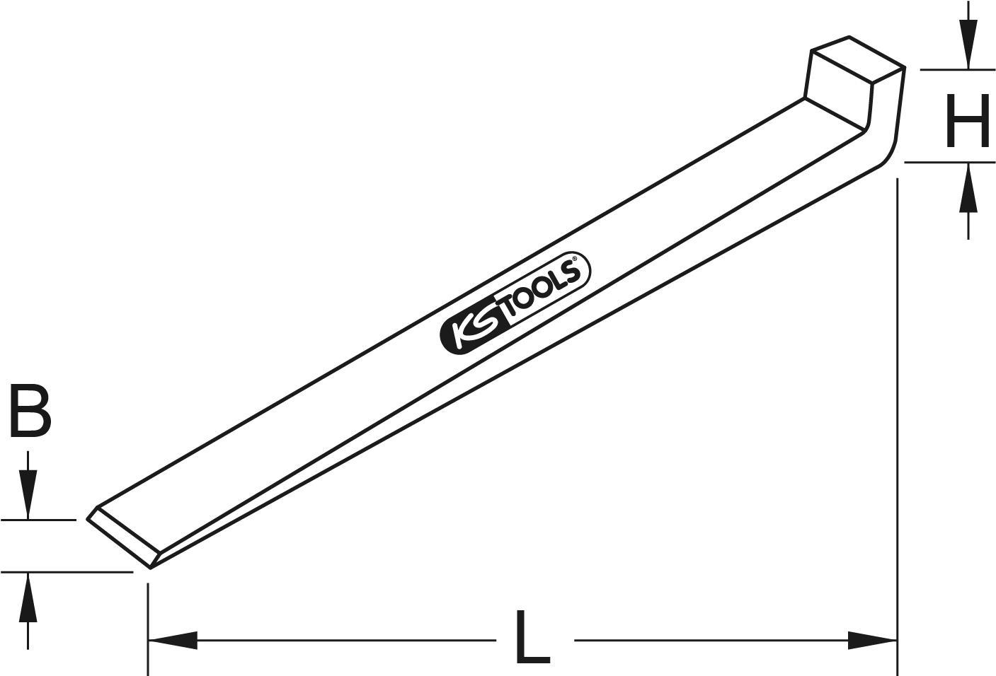 KS TOOLS BRONZEplus Nasenkeil 340x30x40x20x20 mm (963.2231)