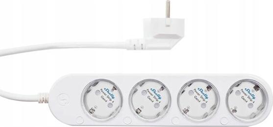 Shelly · Plug & Play""Power Strip 4 Gen4""· Smarte Steckdosenleiste· 4x 12A· (Shelly_PS4_Gen4_w)