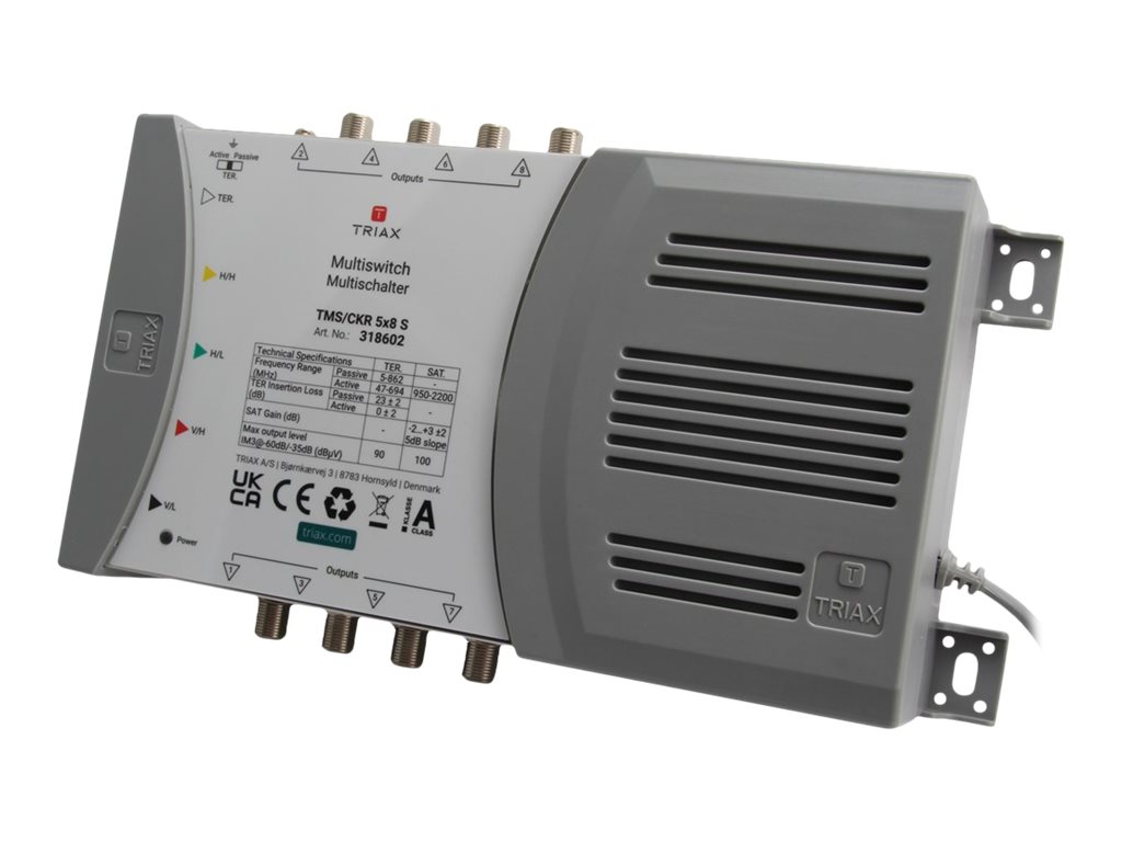 Triax TMS/CKR 5x8 S Multischalter 5 Eingänge 8 Ausgänge Weiß