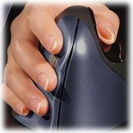 Evoluent VerticalMouse 4 Right Vertikale Maus kabellos 6 Tasten Laser Silber, Schwarz