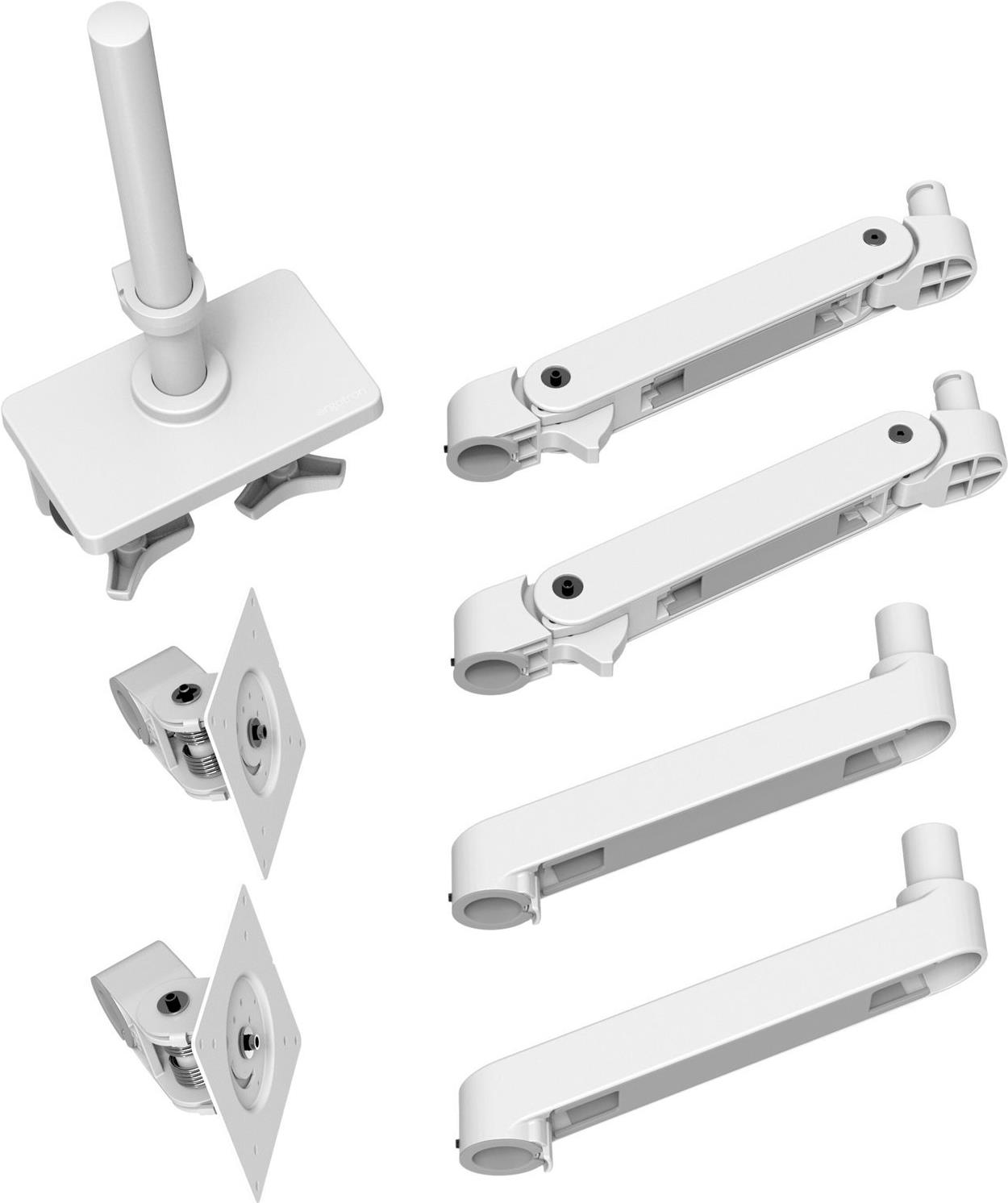 Ergotron LX Pro 45-690-290 Doppelarm-Monitorhalterung bis 24" Aluminium Weiß