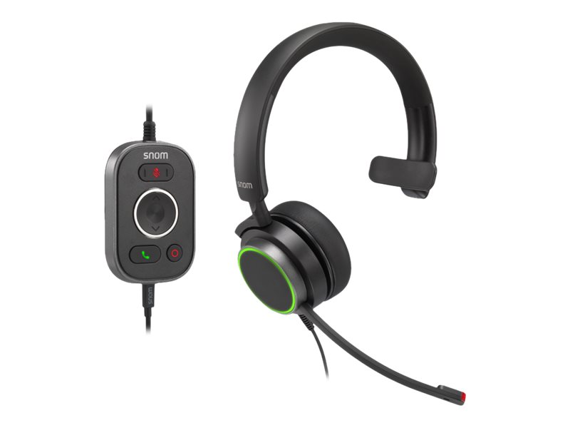 Snom A330M On-Ear Headset Kabelgebunden Mono USB 3,5 mm Schwarz