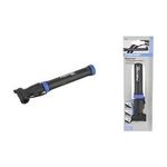 FISCHER Mini-Fahrrad-Luftpumpe, Höhe: 265 mm kompakte Abmessungen: (H)265 x (B)80 x (T)35 mm, mit Doppel - 1 Stück (85593)